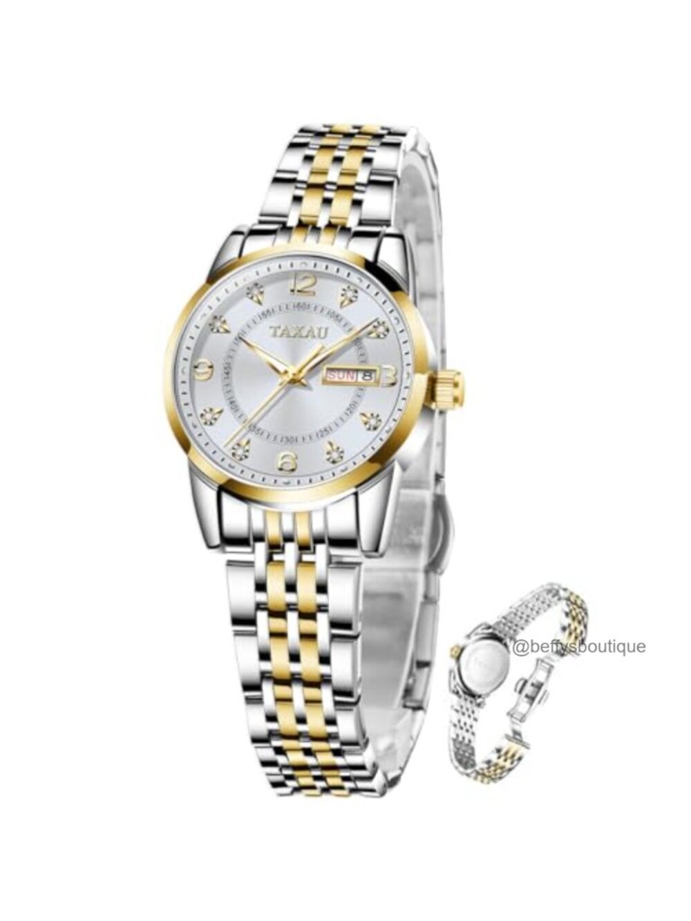 Womens Waterproof Dress Watch Stainless Steel Quartz Luminous Small Wrist